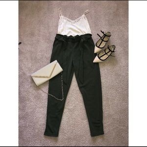Olive Green Paperbag Pants